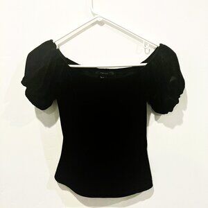 Forever 21 Black Velvet Top